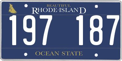 RI license plate 197187
