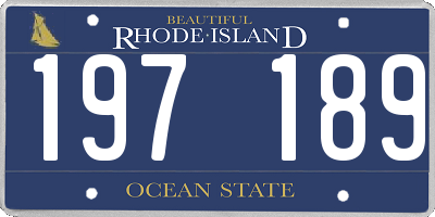 RI license plate 197189