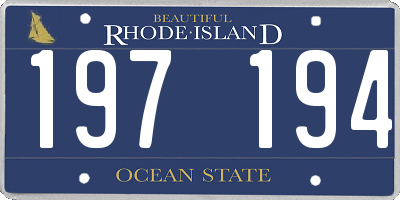 RI license plate 197194