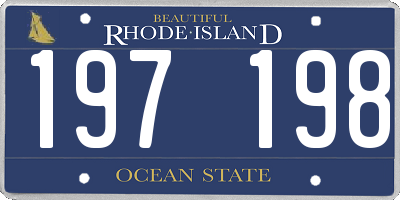 RI license plate 197198