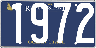 RI license plate 1972
