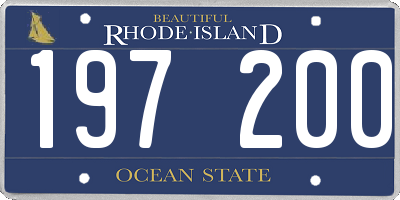 RI license plate 197200