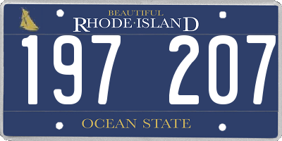 RI license plate 197207