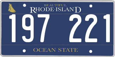 RI license plate 197221