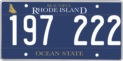 RI license plate 197222