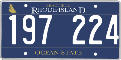 RI license plate 197224