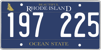 RI license plate 197225