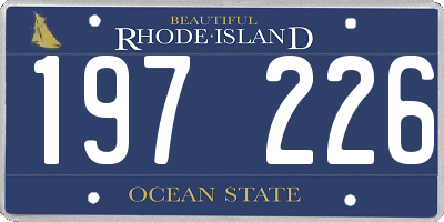 RI license plate 197226