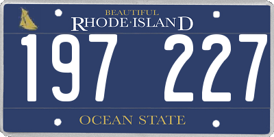 RI license plate 197227