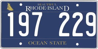 RI license plate 197229