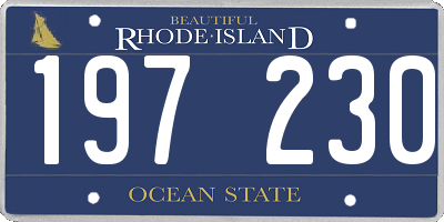 RI license plate 197230