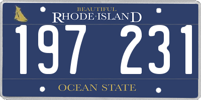 RI license plate 197231