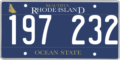 RI license plate 197232