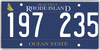 RI license plate 197235