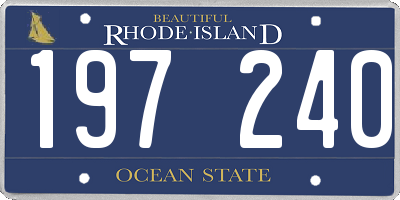 RI license plate 197240