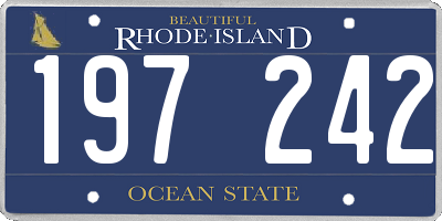 RI license plate 197242