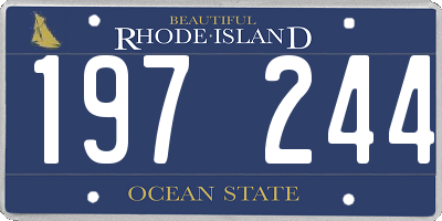 RI license plate 197244