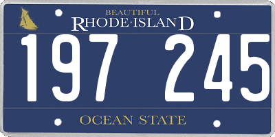 RI license plate 197245
