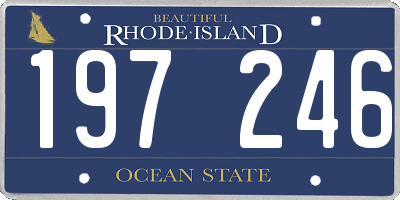 RI license plate 197246