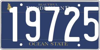 RI license plate 19725