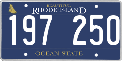 RI license plate 197250