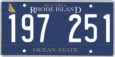 RI license plate 197251
