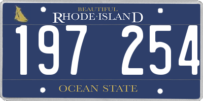 RI license plate 197254
