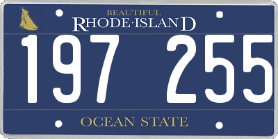 RI license plate 197255