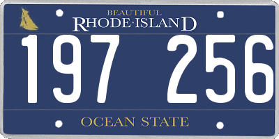 RI license plate 197256