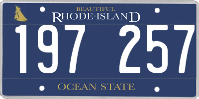 RI license plate 197257