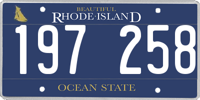 RI license plate 197258