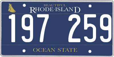 RI license plate 197259