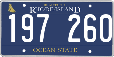 RI license plate 197260