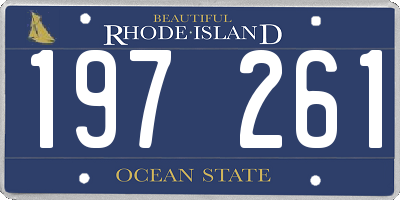 RI license plate 197261