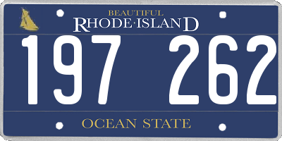 RI license plate 197262