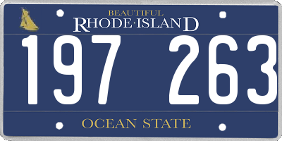 RI license plate 197263