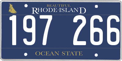 RI license plate 197266