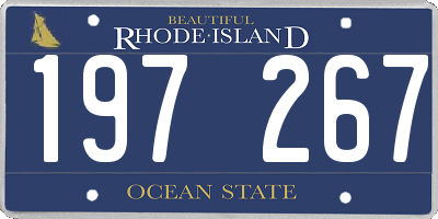 RI license plate 197267