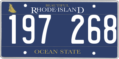 RI license plate 197268
