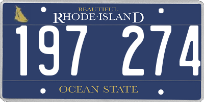 RI license plate 197274