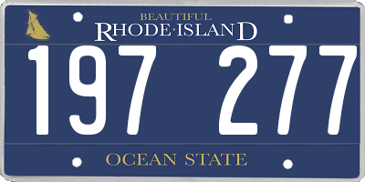 RI license plate 197277