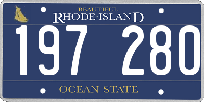 RI license plate 197280