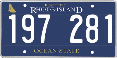 RI license plate 197281