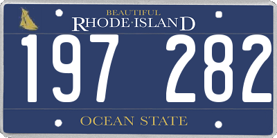 RI license plate 197282