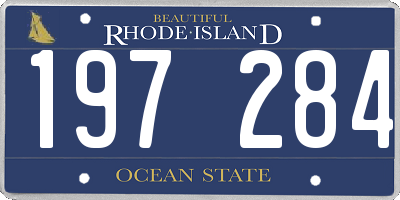 RI license plate 197284