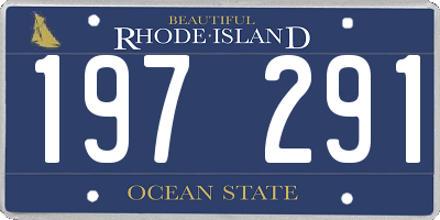 RI license plate 197291