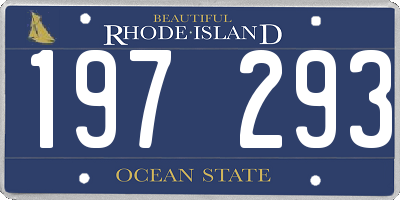 RI license plate 197293