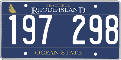 RI license plate 197298