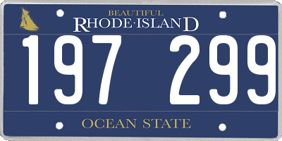 RI license plate 197299