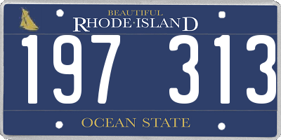 RI license plate 197313